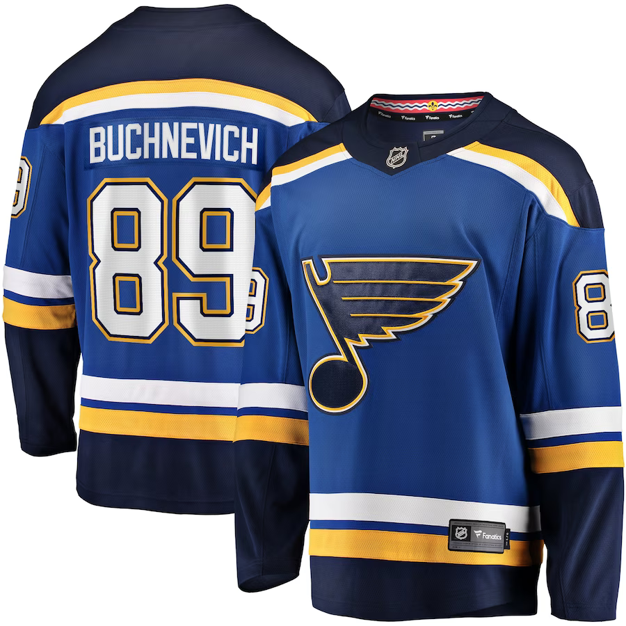 Men's St. Louis Blues Pavel Buchnevich #89 Blue Home Breakaway Jersey